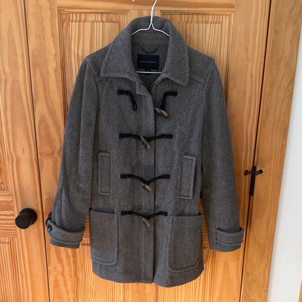 Banana Republic Charcoal Pea Coat